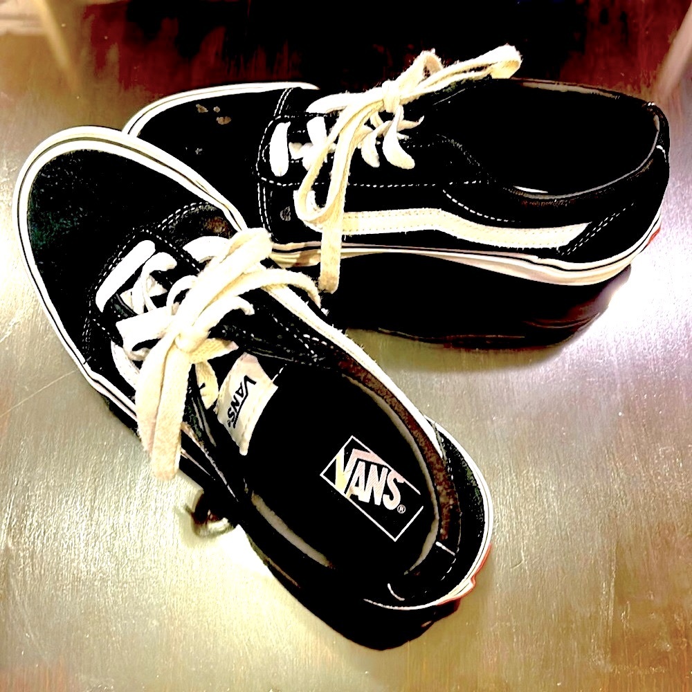 Vans Black Old School Tennis Shoes Kids Size 3.5